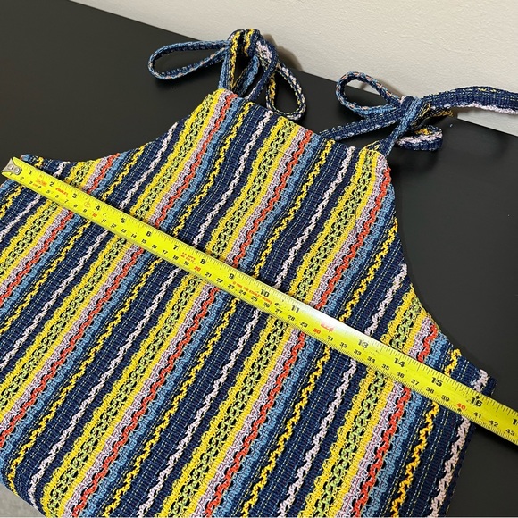 Texture & Thread by Madewell Tie Shoulder Tank Top in Rainbow Crochet - Lined - Picture 11 of 13